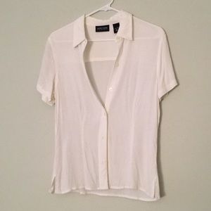 Women’s white button-up blouse